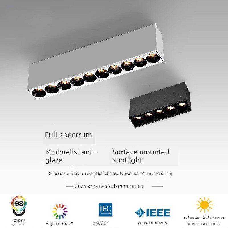 全光谱Led表面贴装条形聚光灯天花板贴装客餐厅矩形线形防眩光无