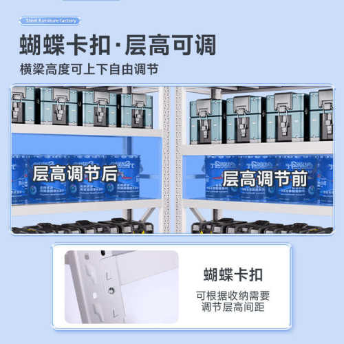 物超市货架仓库置家用储物仓储快递间架架储物车库多层架重型货物