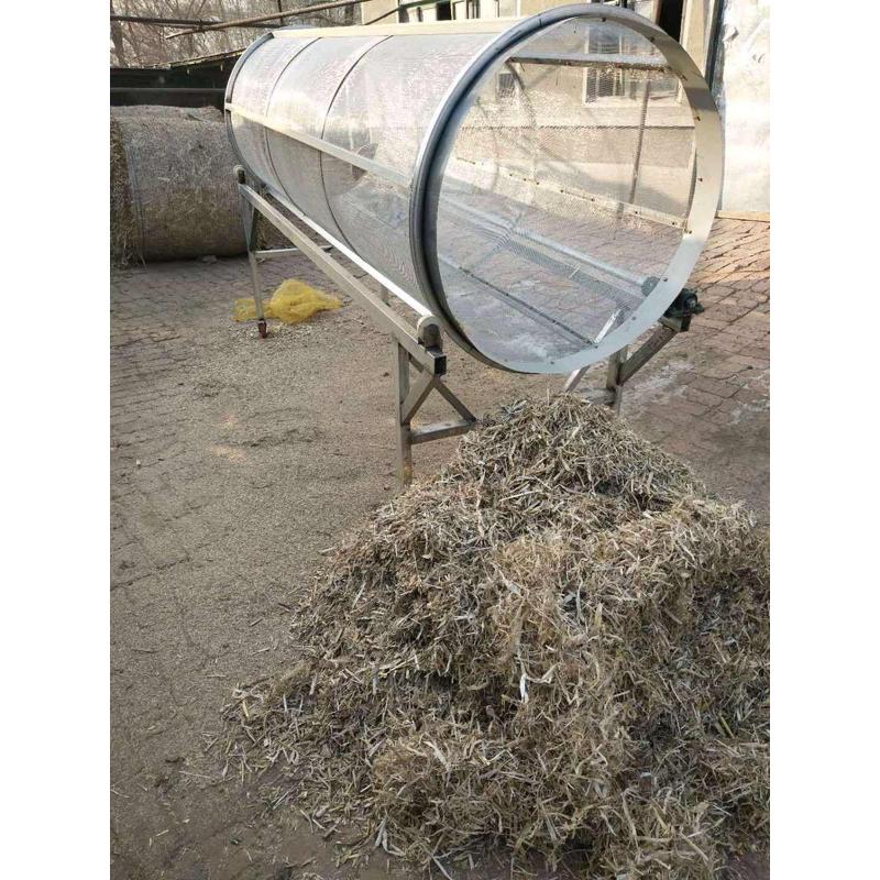 厂家直出全自动电动筛草机电机传动苞米小麦秸秆滚筒筛加厚草筛子