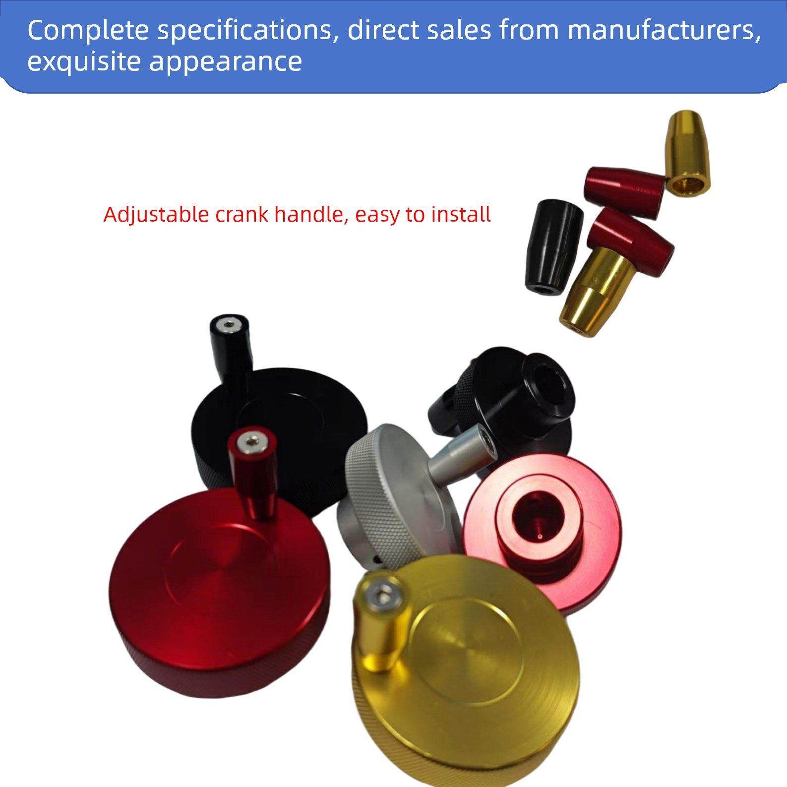 铝合金滚花手轮网纹圆形带摇把转动盘活动机床滑台机械手柄手轮盘,五金/工具,其他机械五金,淘宝优惠券,粉丝福利购,淘宝优惠卷