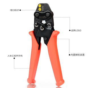 铜鼻子小型GRX压线钳裸端钳子冷压钳压多功能棘轮式 H1MA 接S
