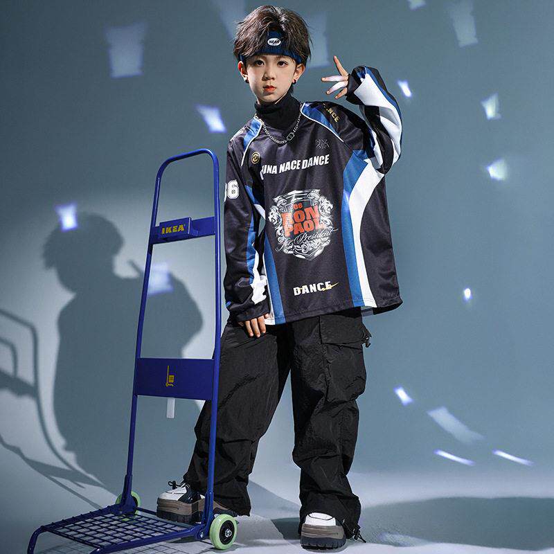 hiphop街舞童装爵士舞女童服装童架子鼓表演服儿童街舞演出服潮