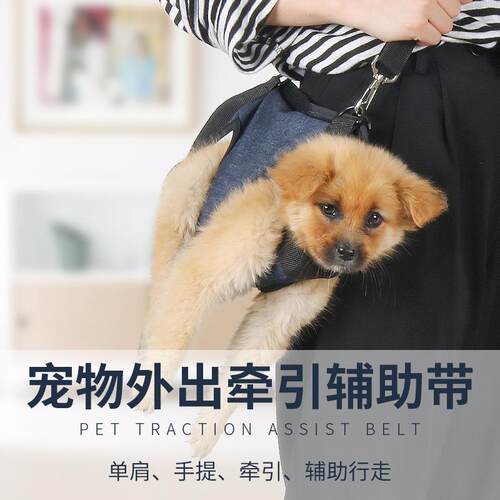 宠物牵引辅助带外出牵引绳网布透气多用途狗狗牵引