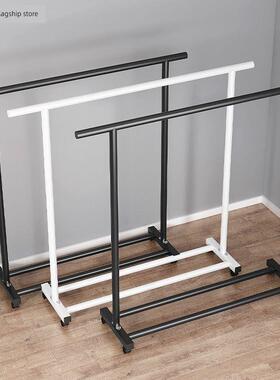 落地可推拉龙门架晾衣杆卧室折叠家用晾衣服杆室内阳台架子挂衣架