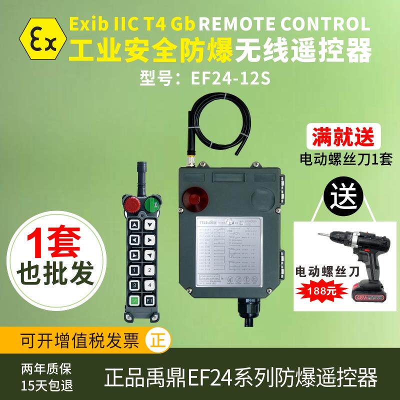 适用禹鼎防爆工业遥控器行车天车起重机无线遥控煤矿化工专用EF24-12S