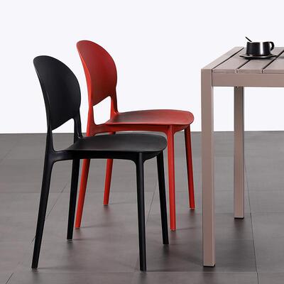 餐椅家用餐桌靠背塑料椅子加成人厚可RUZ叠放025新款餐饮椅商用2