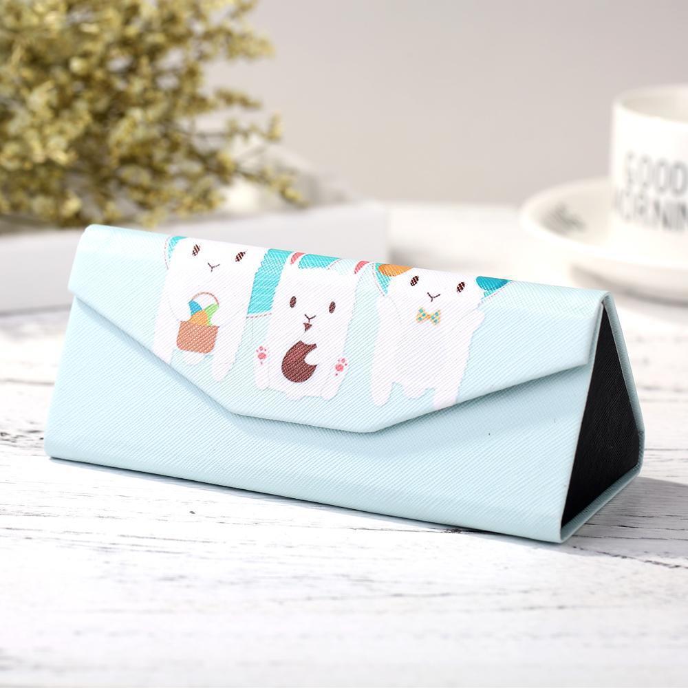 眼镜盒女韩国小清新复古优雅男款折叠便携式可爱眼睛太阳墨镜盒