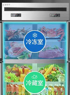 尚四门冰箱用冷冷冻保鲜柜厨房酒藏店不锈278钢商六门大容量厨冰