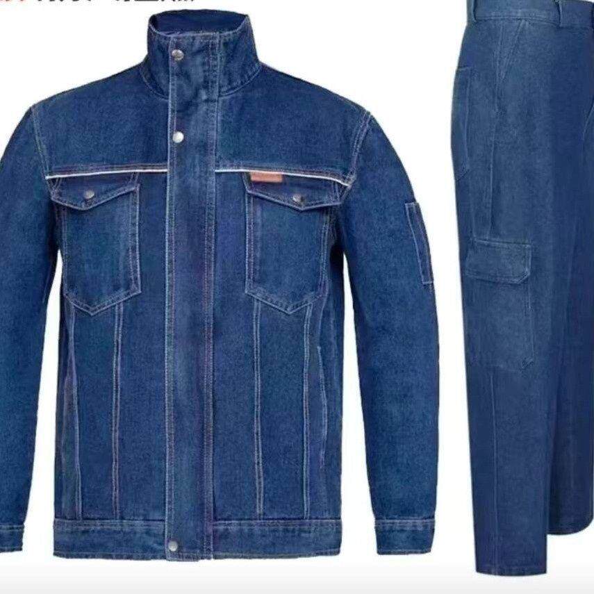 正品秋冬工作套装男牛仔定制服耐磨焊防烫纯棉工焊工电劳保电服工