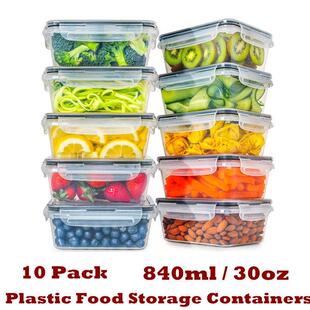 Plastic Food Storage Lunch Containers Kitchen Organization