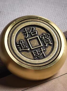 纯黄铜手把件摆件旋转麻将指尖陀螺胡赢钱减压神器打牌桌面吉祥