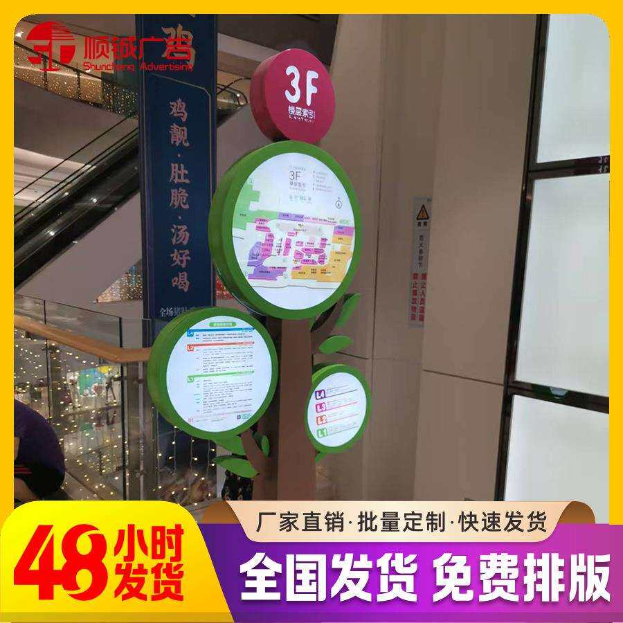 【厂家直销】商场不锈钢导向标识立地标识牌楼层索引导视牌