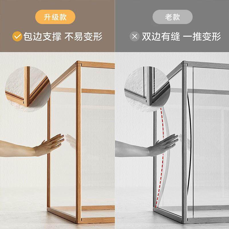 简约家用木制狗狗围栏小型犬室内全透明猫舍可拆卸拼接亚克力门栏