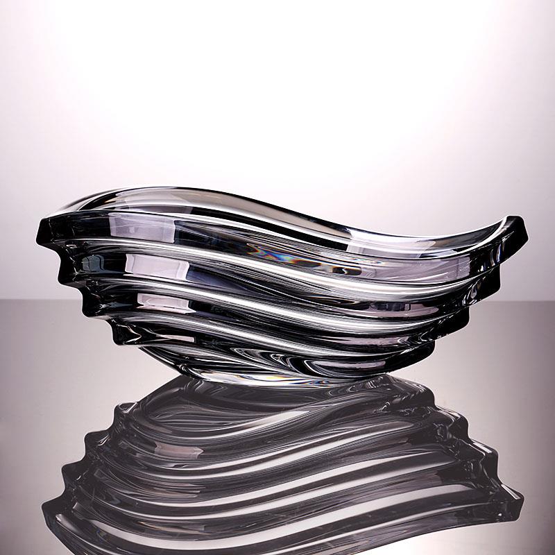 高档轻桌厅奢精致欧式果水晶玻璃盘家用客现代水果盘餐糖果盘