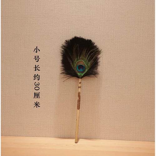 湘妃竹猫除尘家用掸子鸡毛掸子鸵鸟扫装饰品毛羽毛棒灰孔雀逗