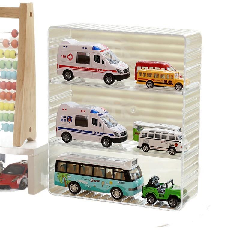 汽车模型展示盒儿童玩具车合金小汽车:多美卡风火轮收纳盒透明
