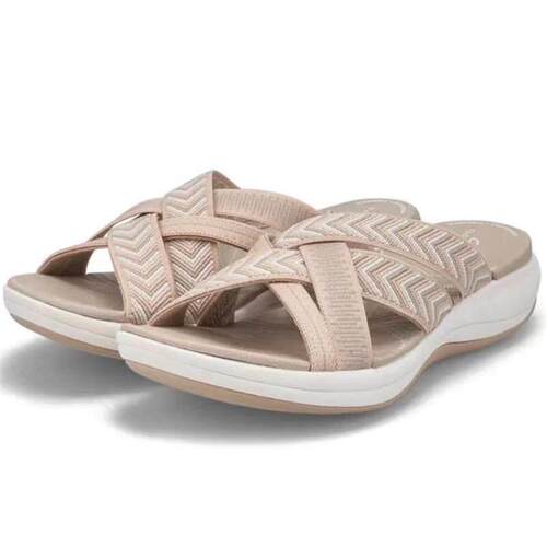 飞织交叉凉拖鞋女鞋新women flat slippers ladies shoes size 43