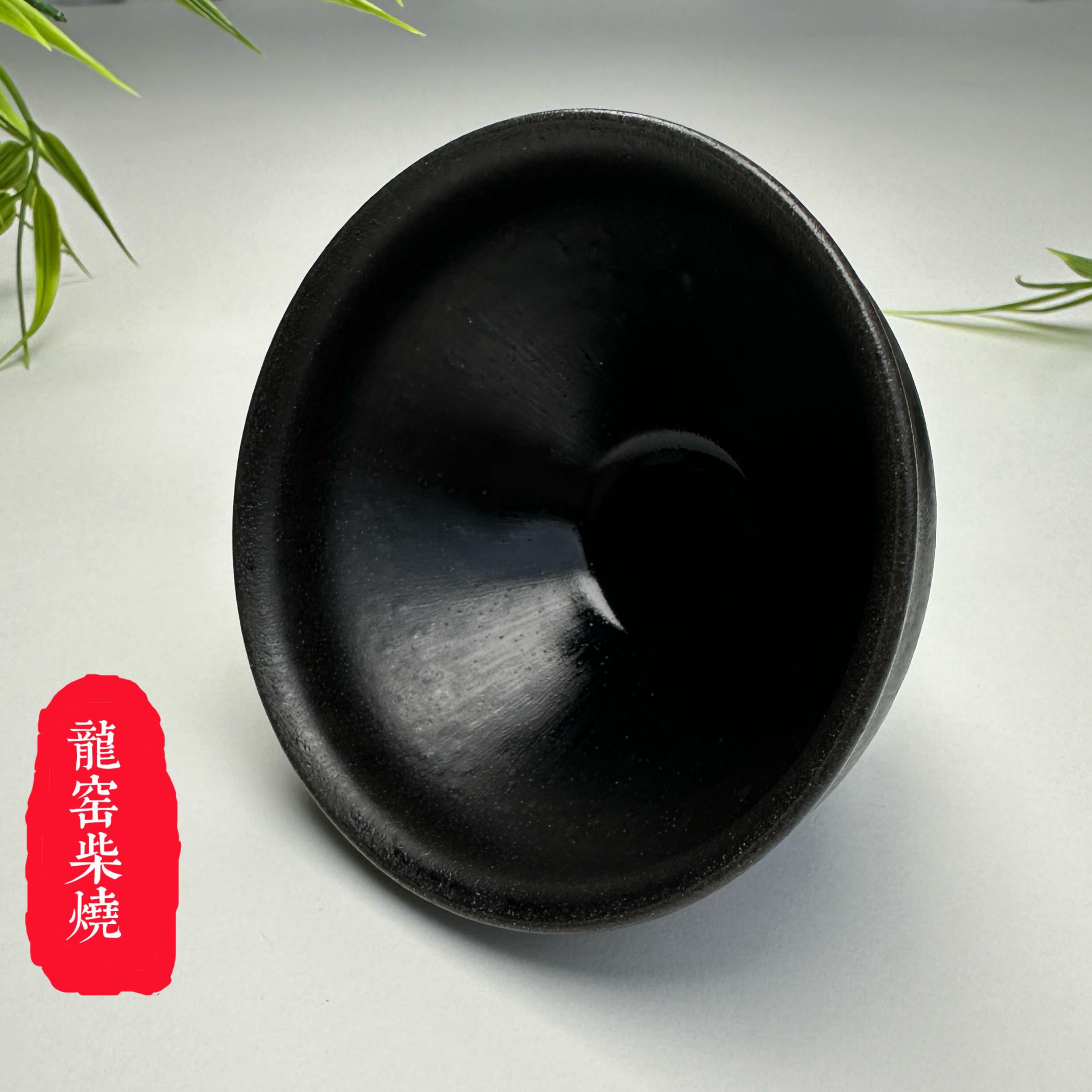 非遗大师钱定龙窑柴烧建盏主人茶杯陶瓷复古铁胎黑釉手工店长推荐