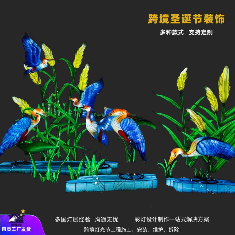 圣诞节装饰灯品昆虫发光鸟摆件蜻蜓蝴蝶挂件节庆户外用品LED光源