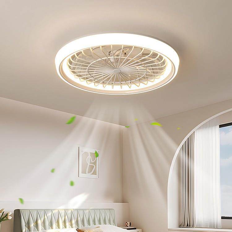 卧室吸顶灯极简现代新款创意摇头主卧风扇灯浪漫音响护眼房间灯具