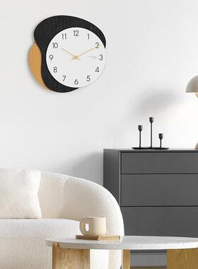 wooom免打孔家用时尚钟表z现代创简约红时网钟客厅MAM022意轻奢挂