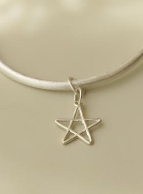 正品惜物《放空口》工纯银手镯开女手990银小纯清新简约实心足银