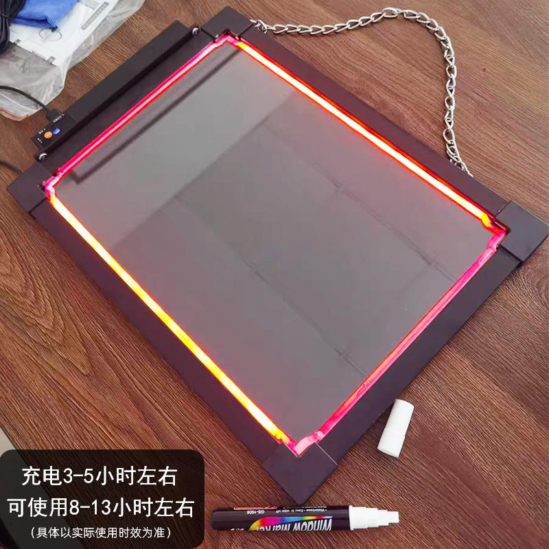 灯箱广告牌发光字展示架led荧光板夜市摆摊灯牌店铺门口黑板招牌