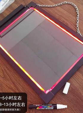灯箱广告牌发光字展示架led荧光板夜市摆摊灯牌店铺门口黑板招牌