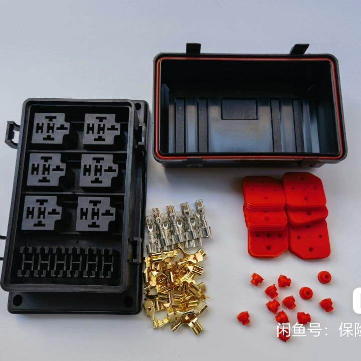 12V24V防水6路插片保险丝继电器座 ATO ATC 保险丝继电器盒