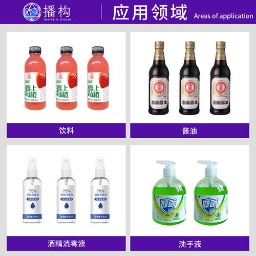 全自动立式圆瓶贴标机果汁饮料洗手液酒类玻璃瓶罐头不干胶标签机