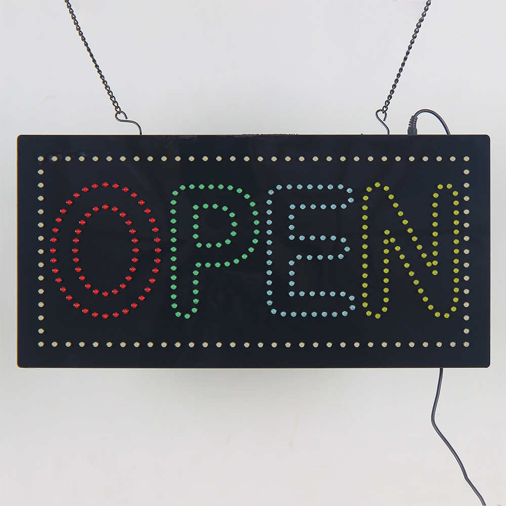 LED亚克力open sign 柔和灯酒吧咖啡店营业氛围广告灯牌悬挂
