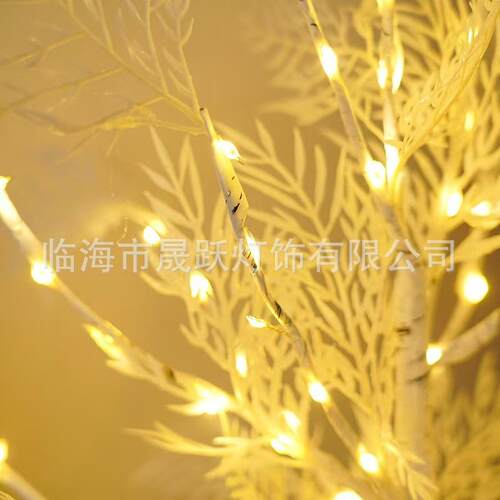 跨境新款亚马逊 60LED大灯珠铜线灯白桦树珊瑚树灯节日卧室氛围灯