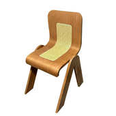 中古轻奢藤编餐椅创意休闲复古梳妆椅法式 家用餐桌藤编化妆靠背椅