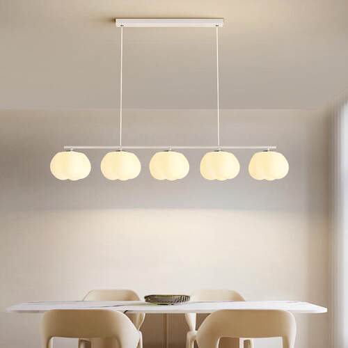 家用中山灯简约现代新款大厅奶油棉灯具花灯风2025灯北欧客厅温馨