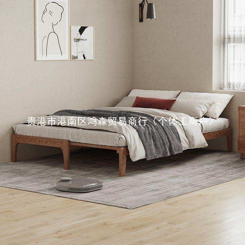 S閶1实木床可伸缩单人床无床头床架小户型一米宽80公分90cm抽拉沙