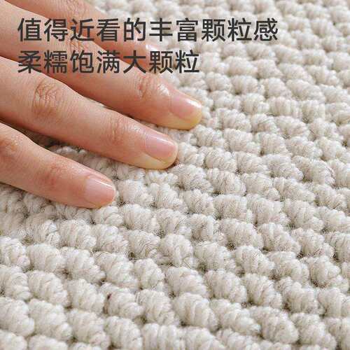 新西兰羊毛地毯客厅极简素色轻奢级卧室沙发家用床边耐脏易打理