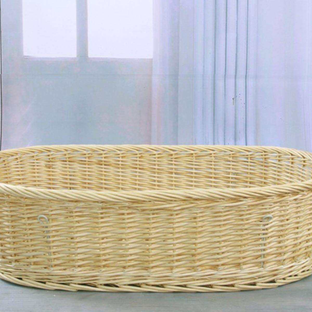 藤编婴儿摇篮窝哄娃车载宝宝睡篮吊篮新生便携移动床实木推车摇椅