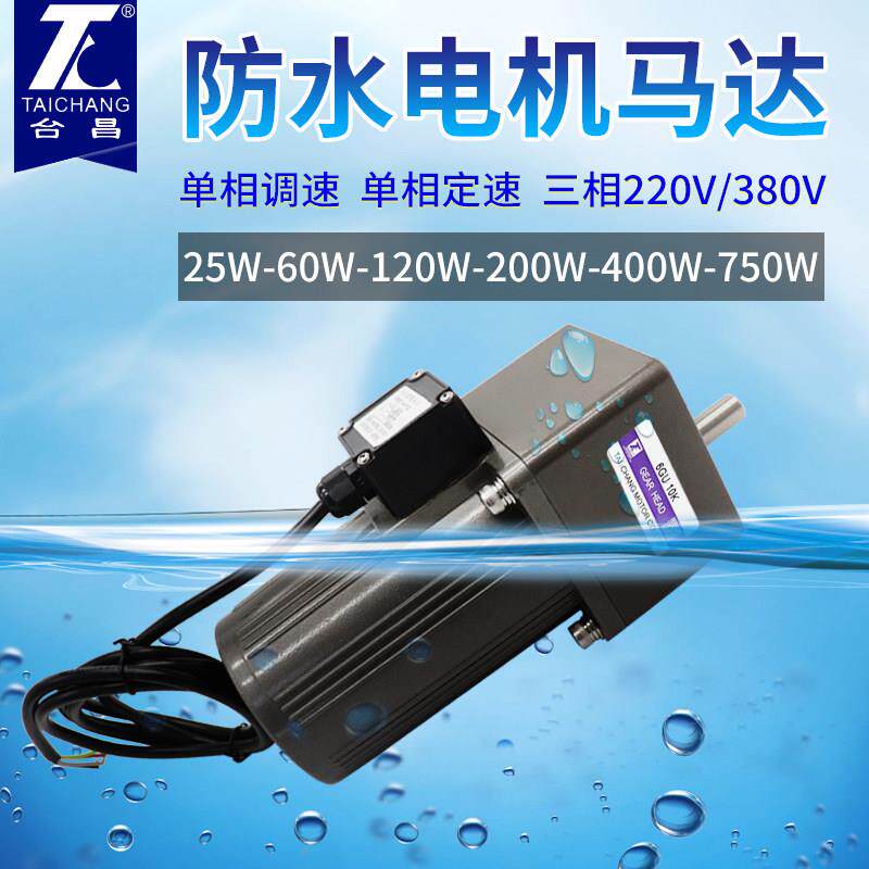 台昌防水电机交流220V微小型防水淋水雾潮湿齿轮减速小马达定制
