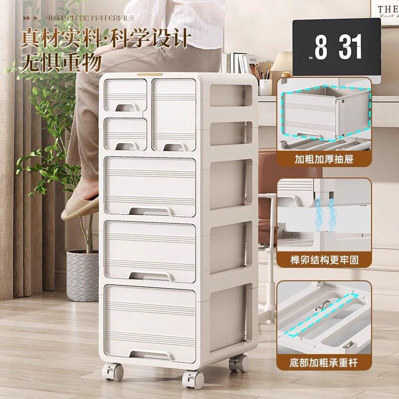 抽屉式收纳柜公室桌面多件层813/814/A4储物盒学生架桌底文下文具