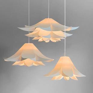 个性 北欧卧室餐厅创意艺术吧台单头花形灯后现代简约白百合花吊灯