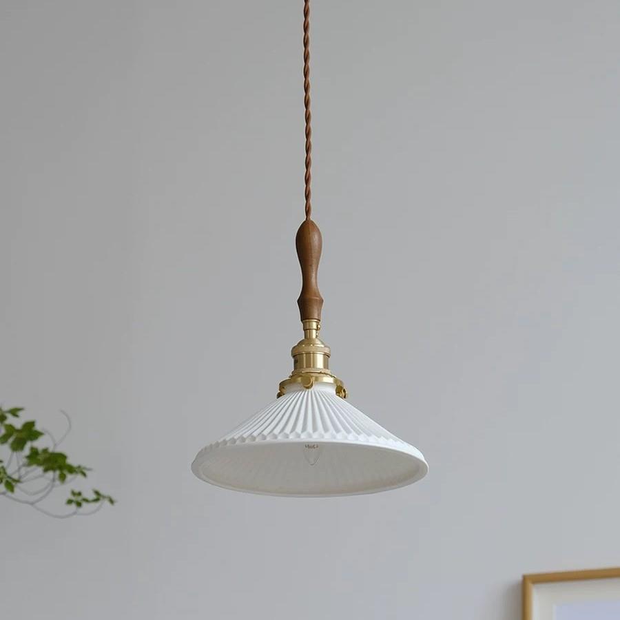 日式陶瓷灯785吊灯复小白古色实木餐厅吧台民宿床头过道灯茶室吊