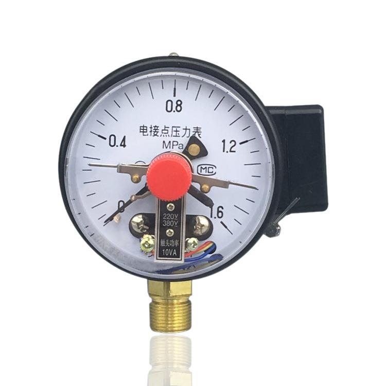 普通铁壳电接点压力表径向磁助压力表YXC100 1.6MPA M20*1.5厂销