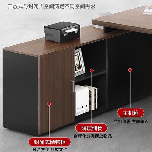 办公桌简约现代办公室家具桌椅组合经理总裁单人桌子大班台老板桌