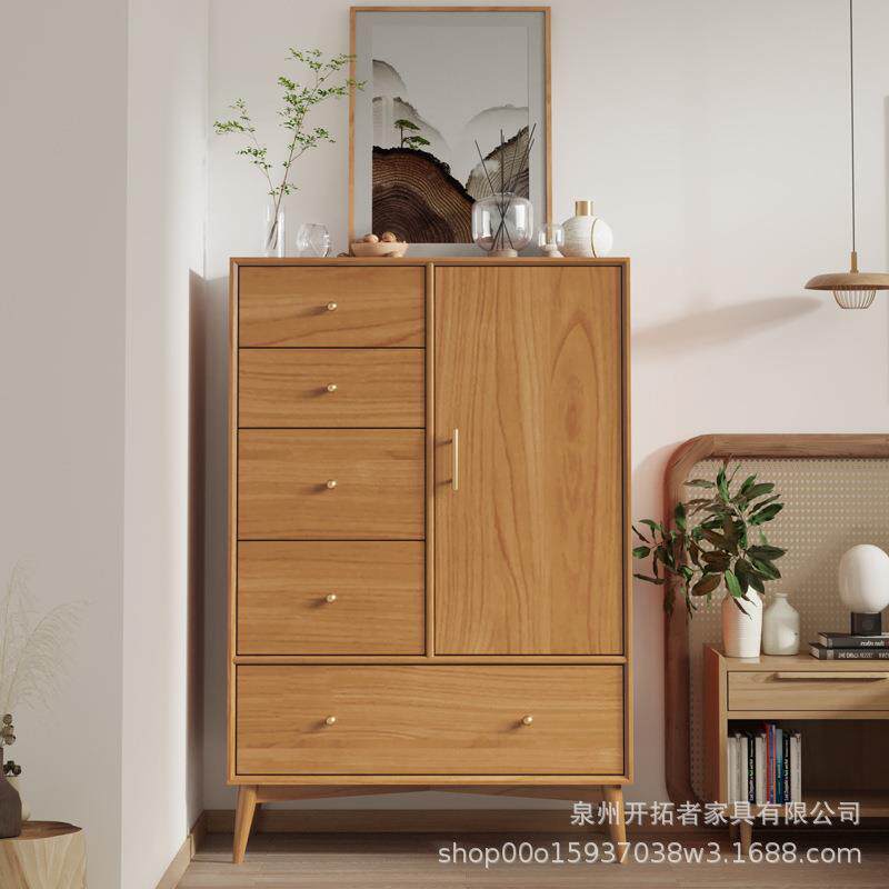 北欧实木衣柜家用卧室置物柜子多功能四季收纳斗柜小型儿童小衣橱