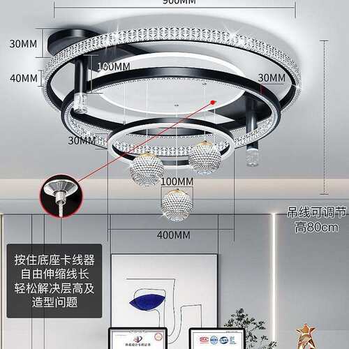 2020新款厅客水晶吊灯现代简餐约主灯大厅高端广东中山厅灯具大全
