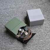 耳机收纳包大容量耳机线 线手机配件pu皮革高档抗压小盒 线收纳盒数据线