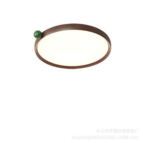 中古风卧室灯法式奶油风吸顶灯复古温馨果果灯超薄护眼儿童房灯具