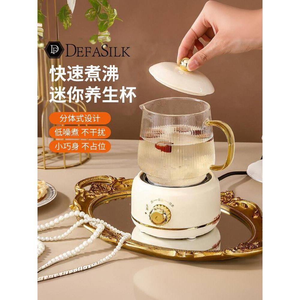 一个人烧水壶迷你养生电炖杯烧水壶小型加热炖煮煮茶器玻璃养生壶