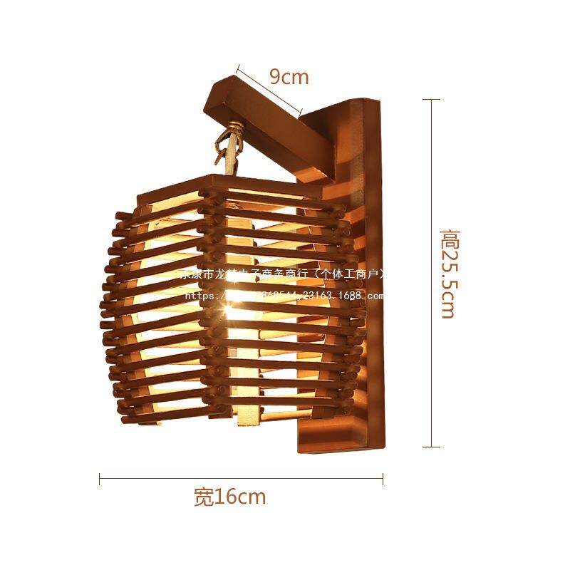 中式餐厅墙壁灯客厅卧室床头原木灯楼梯走廊过道古典怀旧实木壁灯