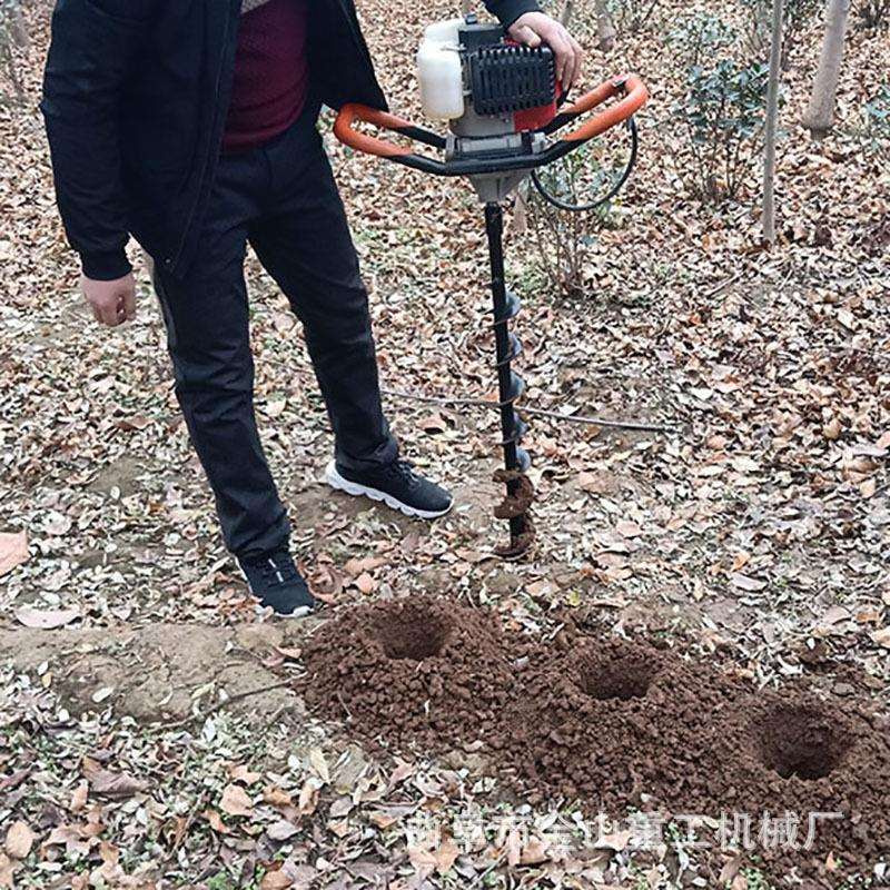 新品双人手提挖坑机 园林拖拉机挖坑机 多用途手推式植树挖坑机